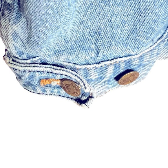 1990's Giorgio Armani Jeans Light Blue Denim Jacket size L  *read* - Picture 8 of 10